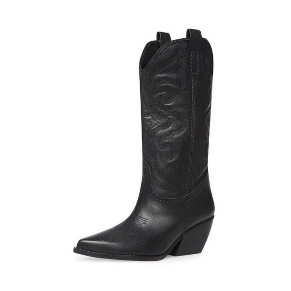Steve Madden Black Western Cowboy Boots
